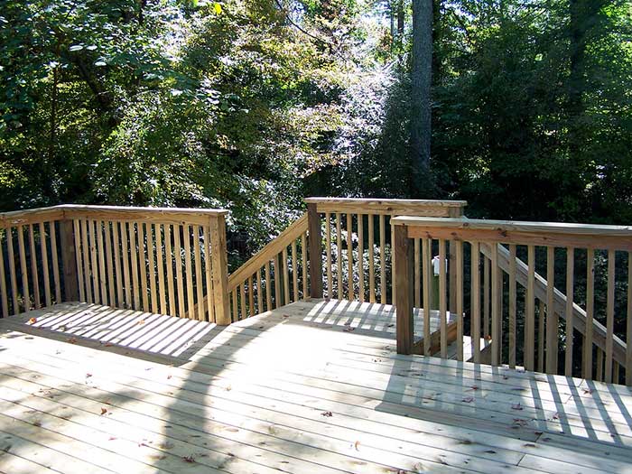 New pressure treated deck